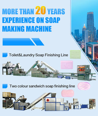 2000 kg/h Capacidad Máquina totalmente automática de fabricación de jabón sanitario para estampado