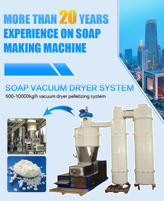 Procesamiento de productos químicos Máquina de fabricación de jabón con capacidad de 500 kg/h Secador de aspirador